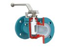 Plug valve with chemical-resistant, vacuum-proof lining, with ISO top flange, sealing system Type CA